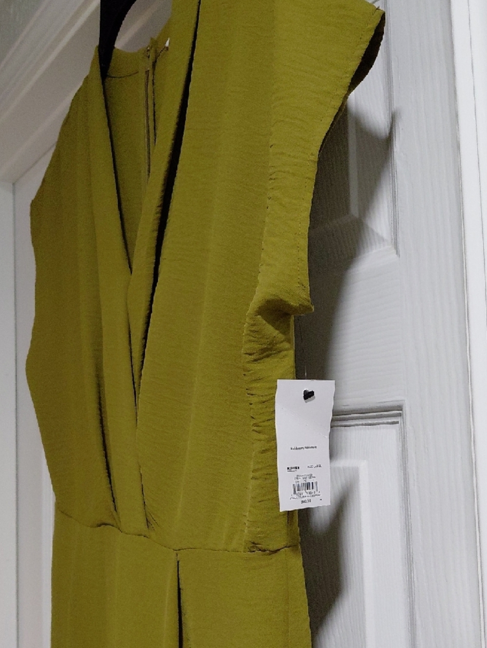 Nine West Olive Green V-Neck Jumpsuit - Picture 2 of 5